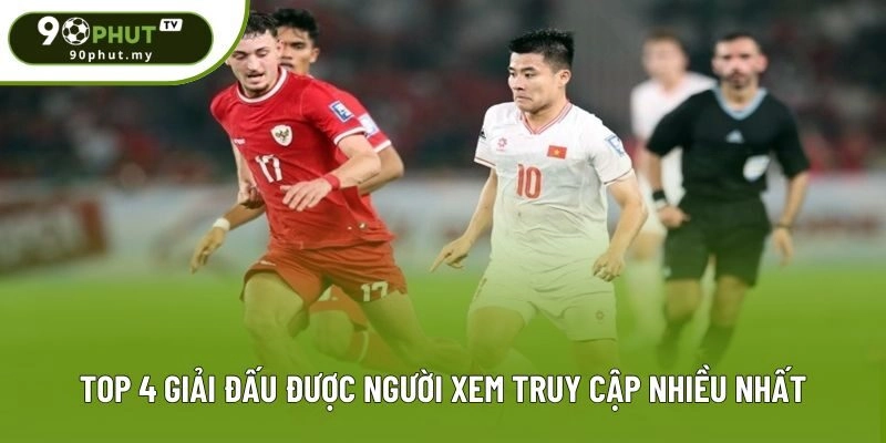 Top 4 giải đấu được người xem truy cập nhiều nhất