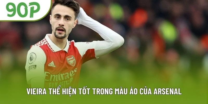 Vieira thể hiện tốt trong màu áo của Arsenal